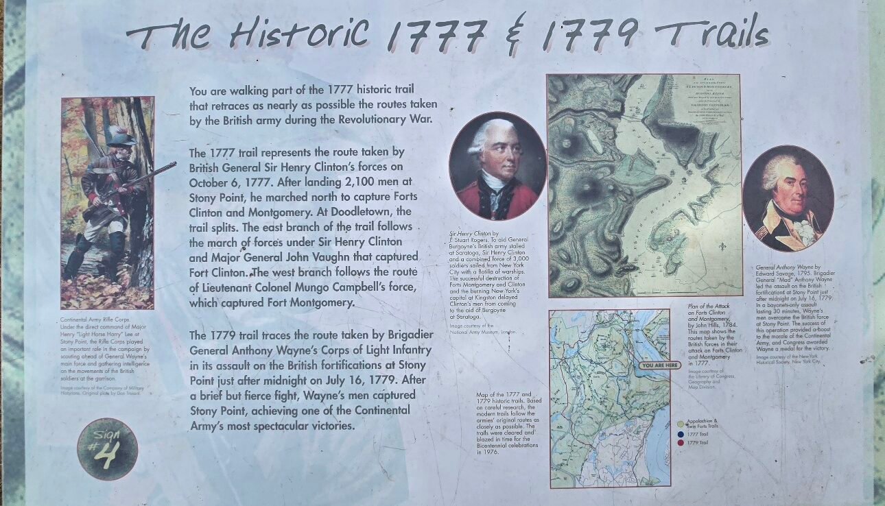 Interpretive sign at Bear Mountain State Park about its history and conservation legacy